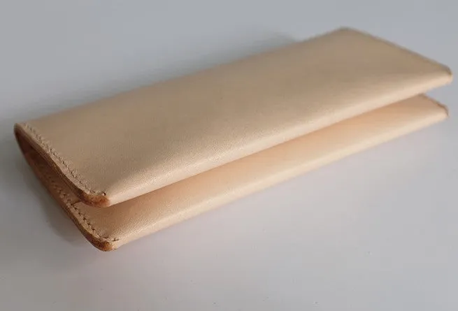 Handmade LEATHER Womens Long Wallets Leather Bifold Long Wallet FOR Women