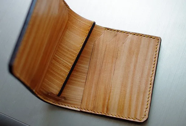 Handmade men wallet vintage flower&Cryprinus carpiod leather billfold wallet for women/men