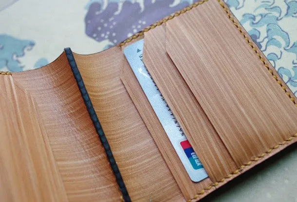 Handmade men wallet vintage flower&Cryprinus carpiod leather billfold wallet for women/men
