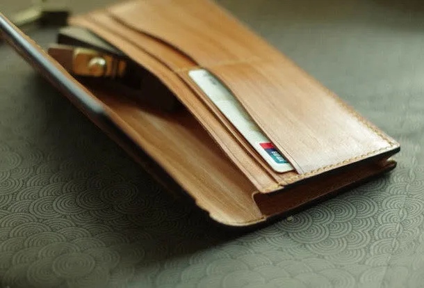Handmade men wallet vintage hand painting god of law leather biker wallet for men