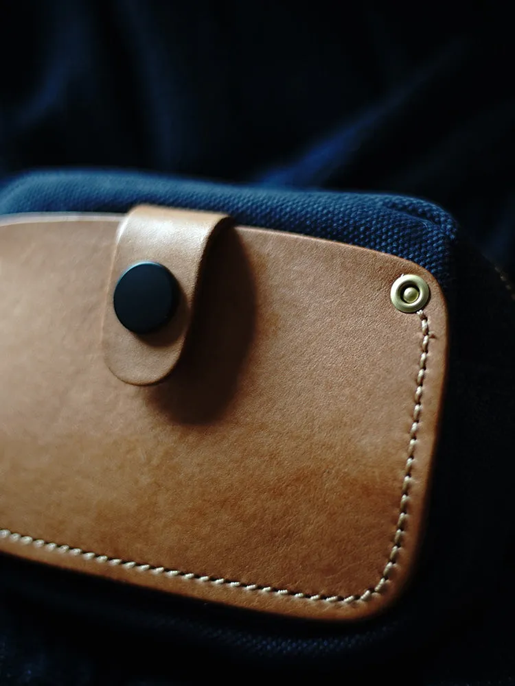 Handmade Navy Canvas Leather Wristlet Wallet Zip Clutch Wallet Womens Green Ladies Zip Around Wallets for Women