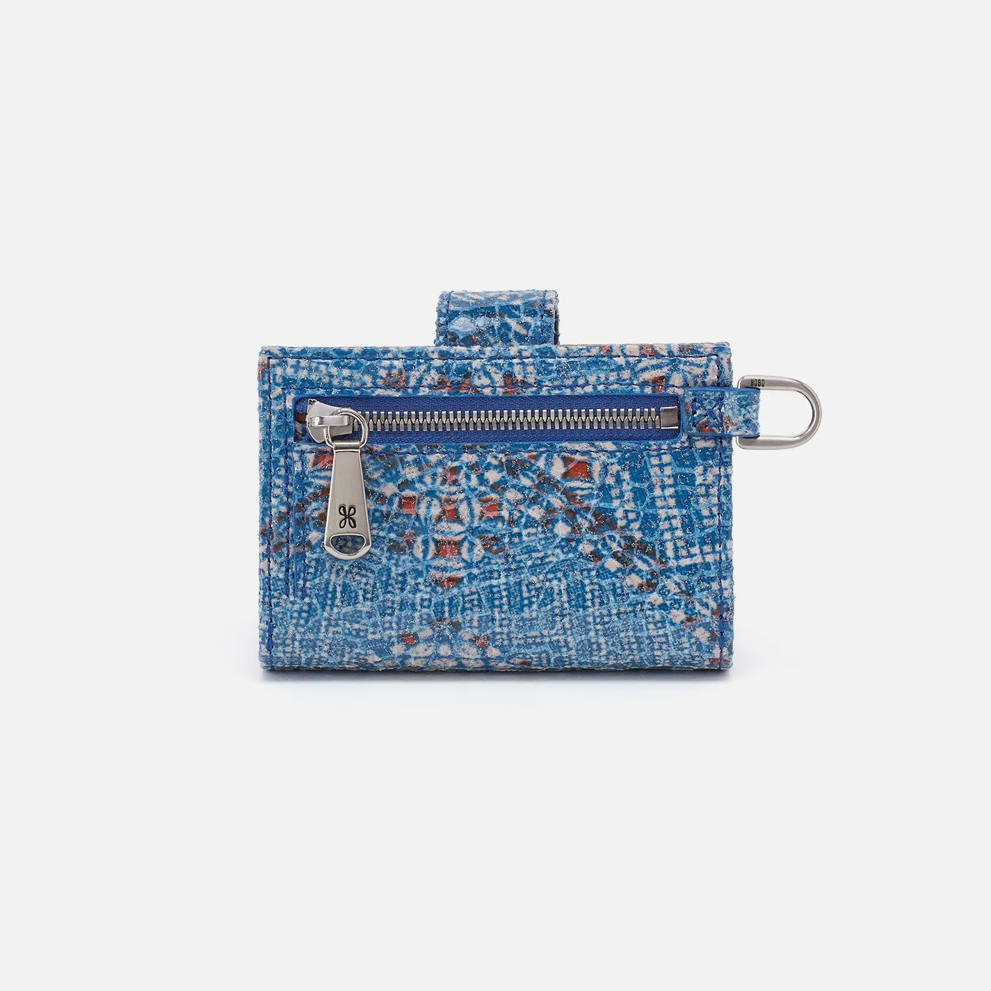 Jean Accordian Card Case In Printed Leather - Boho Bandana