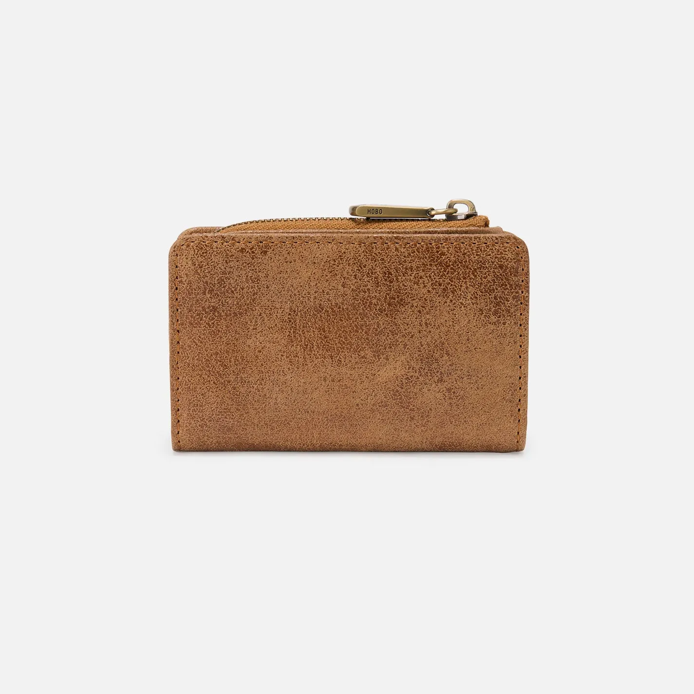 Jill Card Case In Buffed Leather - Whiskey