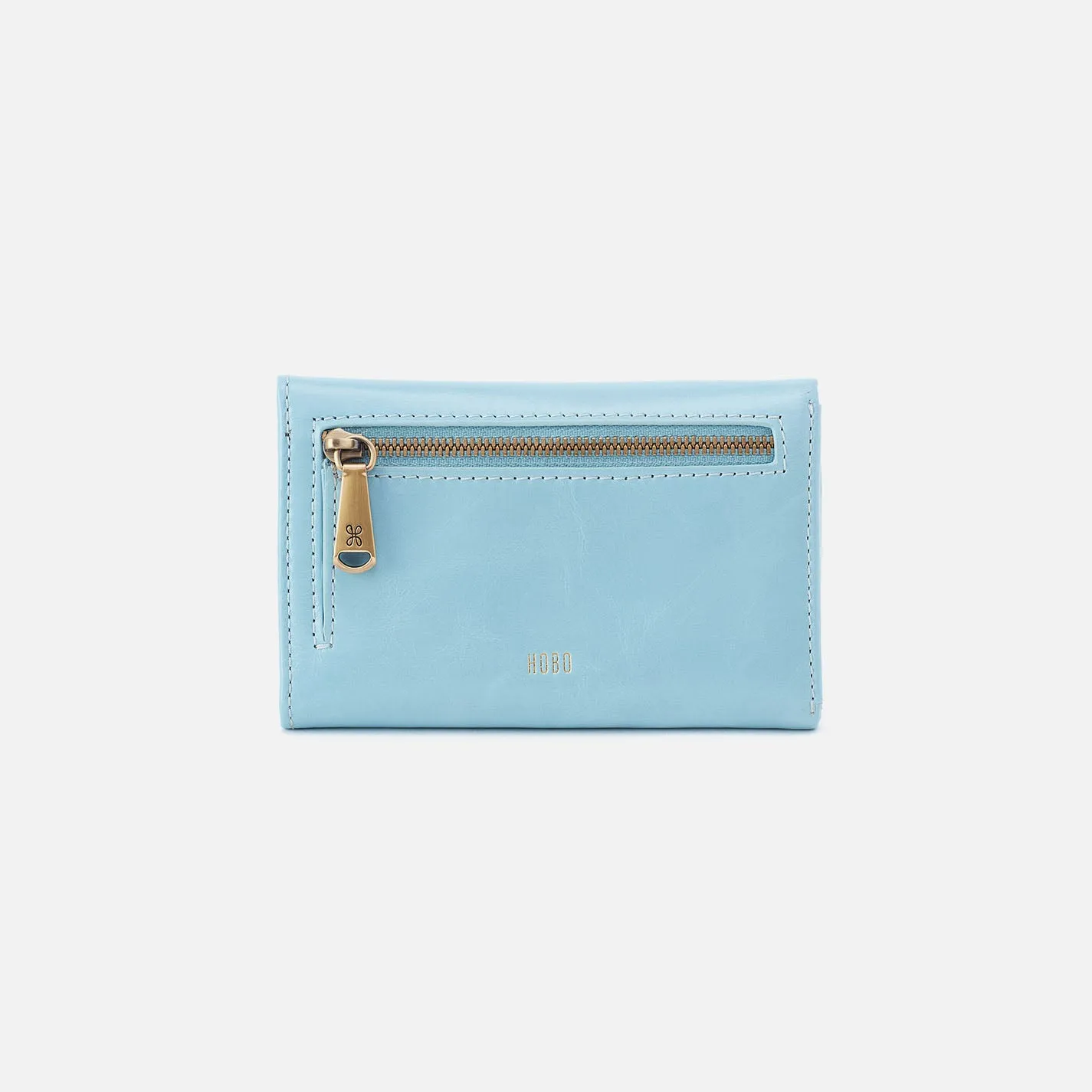 Jill Trifold Wallet In Polished Leather - Stratosphere