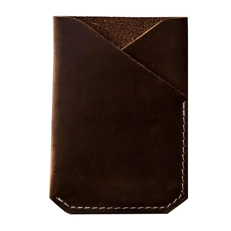 Leather Men Slim Small Card Wallet Change Small Wallet for Men