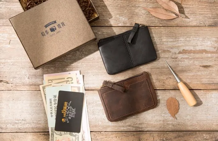 Leather Mens Card Holders Slim Front Pocket Wallet Coin Wallet for Men