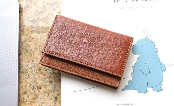 Leather Mens Card Wallet Front Pocket Wallet Small Slim Wallets Change Wallet for Men
