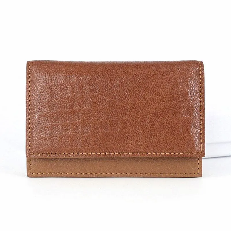 Leather Mens Card Wallet Front Pocket Wallet Small Slim Wallets Change Wallet for Men