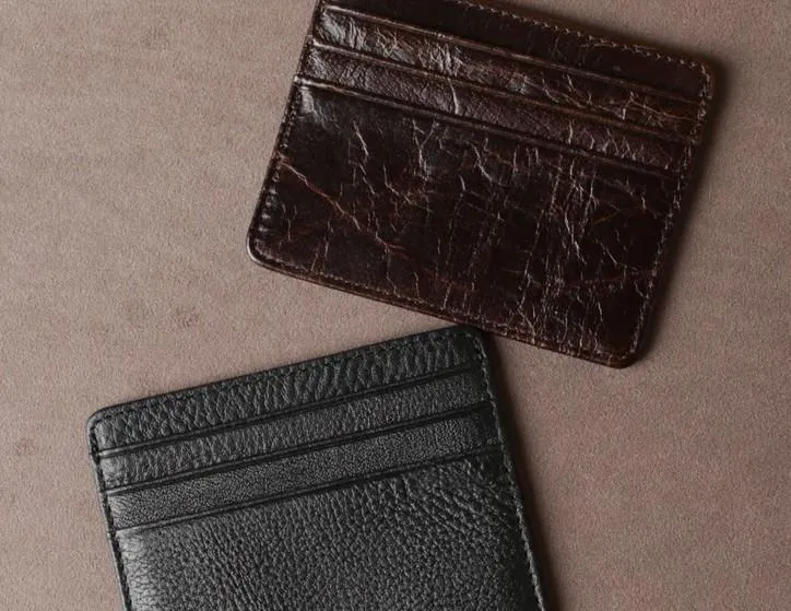 Leather Mens Cool Slim Front Pocket Wallets Leather Wallet Men Small Wallets  for Men