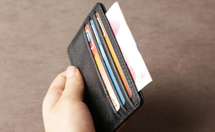 Leather Mens Cool Slim Front Pocket Wallets Leather Wallet Men Small Wallets  for Men