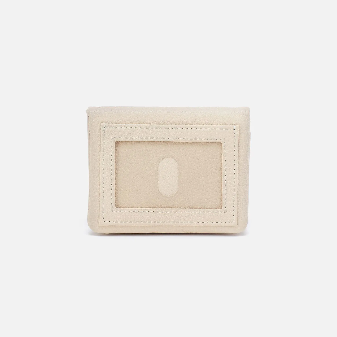 Lumen Mini Wallet In Pebbled Leather - Embroidered Birch