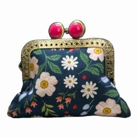 Mini Clutch Coin Purse Garden Glow–Hot Pink