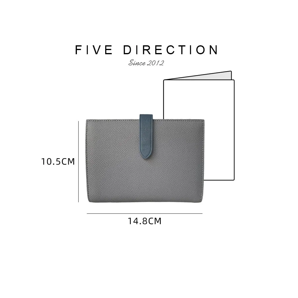 Minimalist Women Orange Vegan Leather Slim Card Wallet Billfold Wallet Slim Passport Wallet Slim Travel Wallet For Women