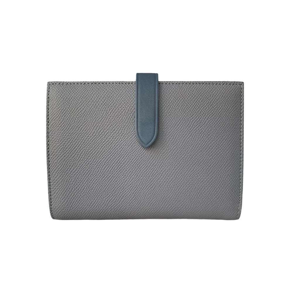 Minimalist Women Orange Vegan Leather Slim Card Wallet Billfold Wallet Slim Passport Wallet Slim Travel Wallet For Women