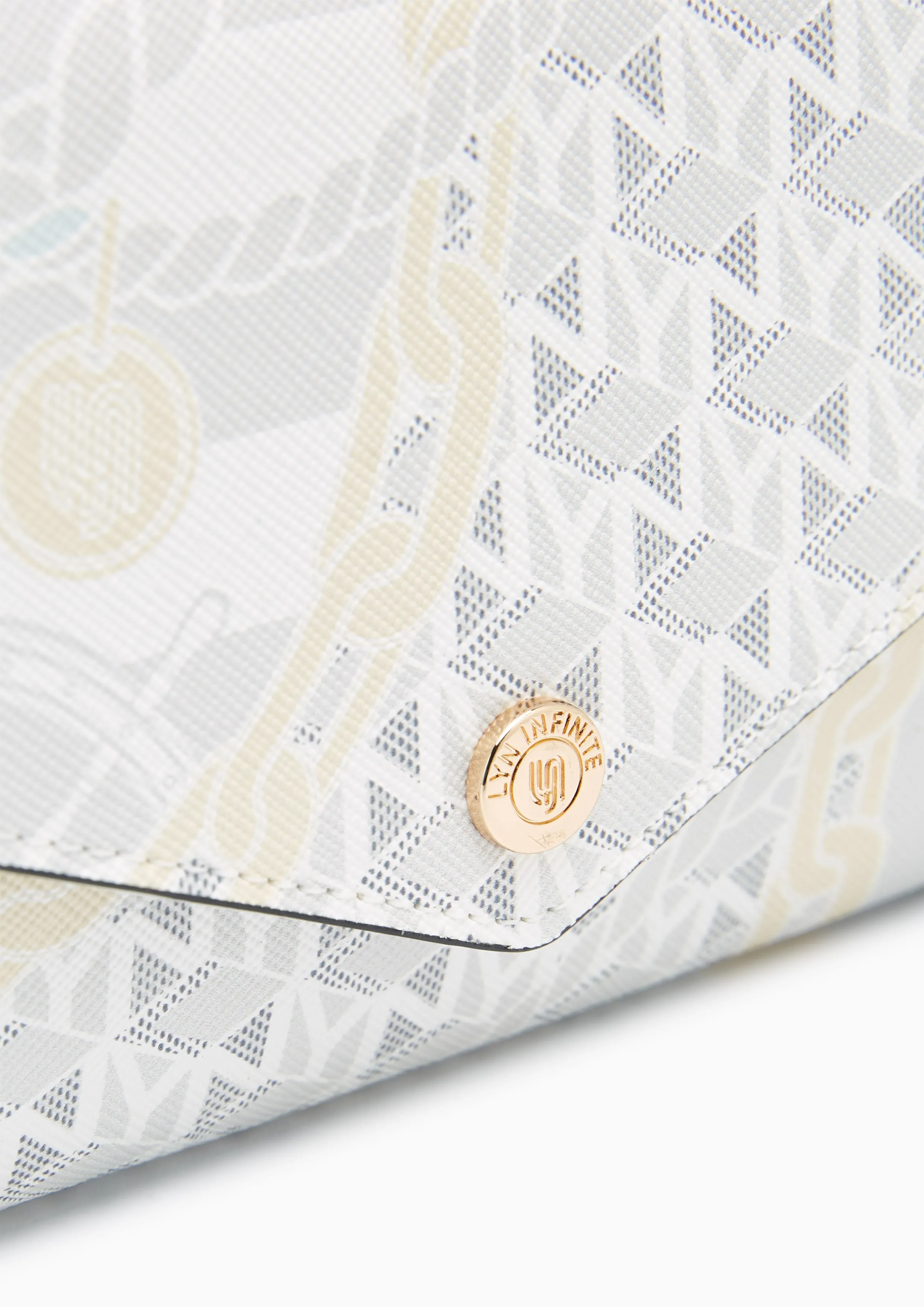Minyas Infinite Long Wallet Printed Grey