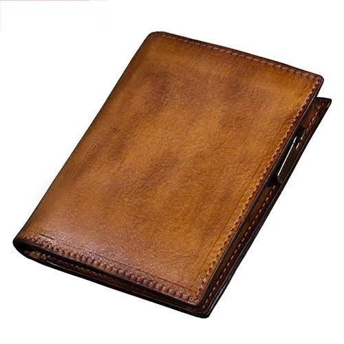 Purple Vintage Womens Leather Bifold Slim Brown Small Wallet BLue billfold Wallet Purse for Ladies