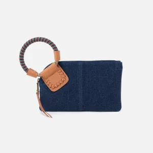 Sable Wristlet In Denim Fabric - Dark Denim
