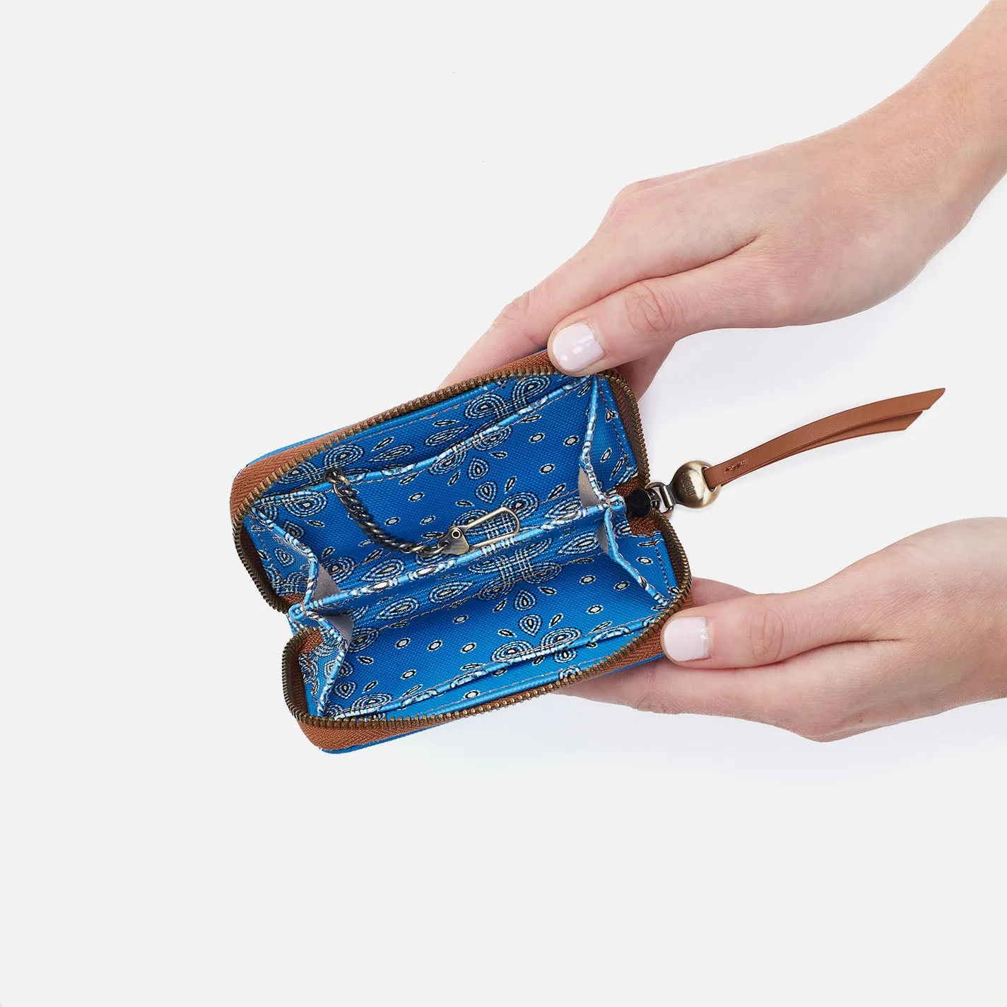 Soma Small Wallet In Coated Canvas - Blue Journey Bandana