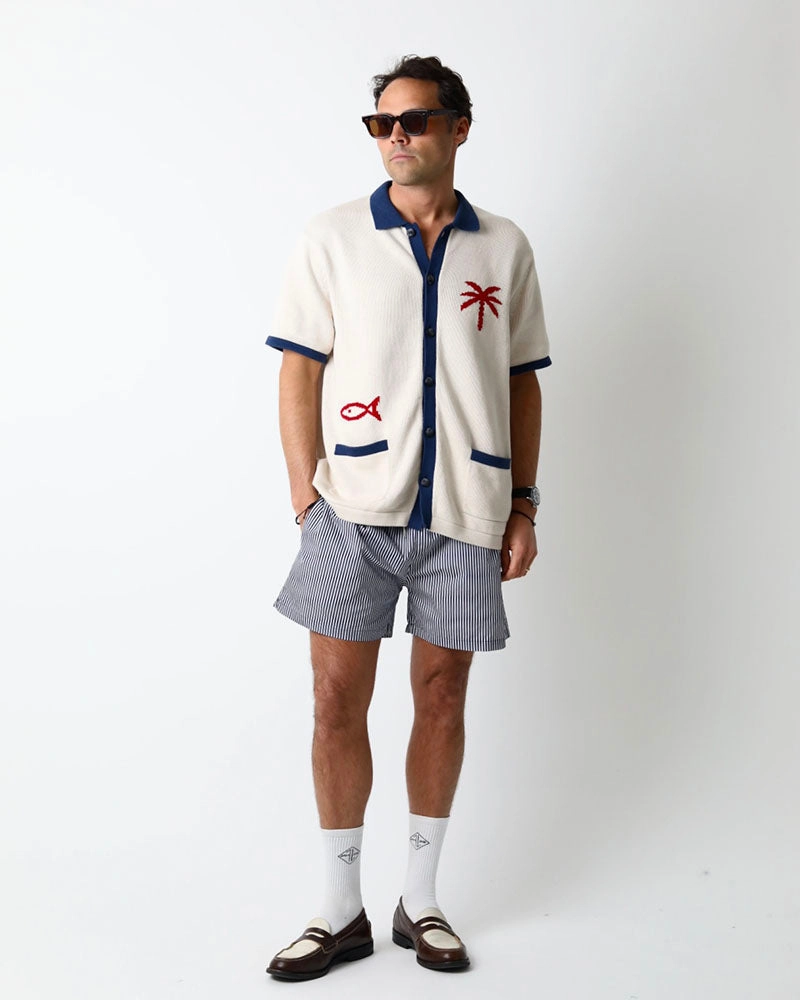 Swim short | Navy Pinstripe