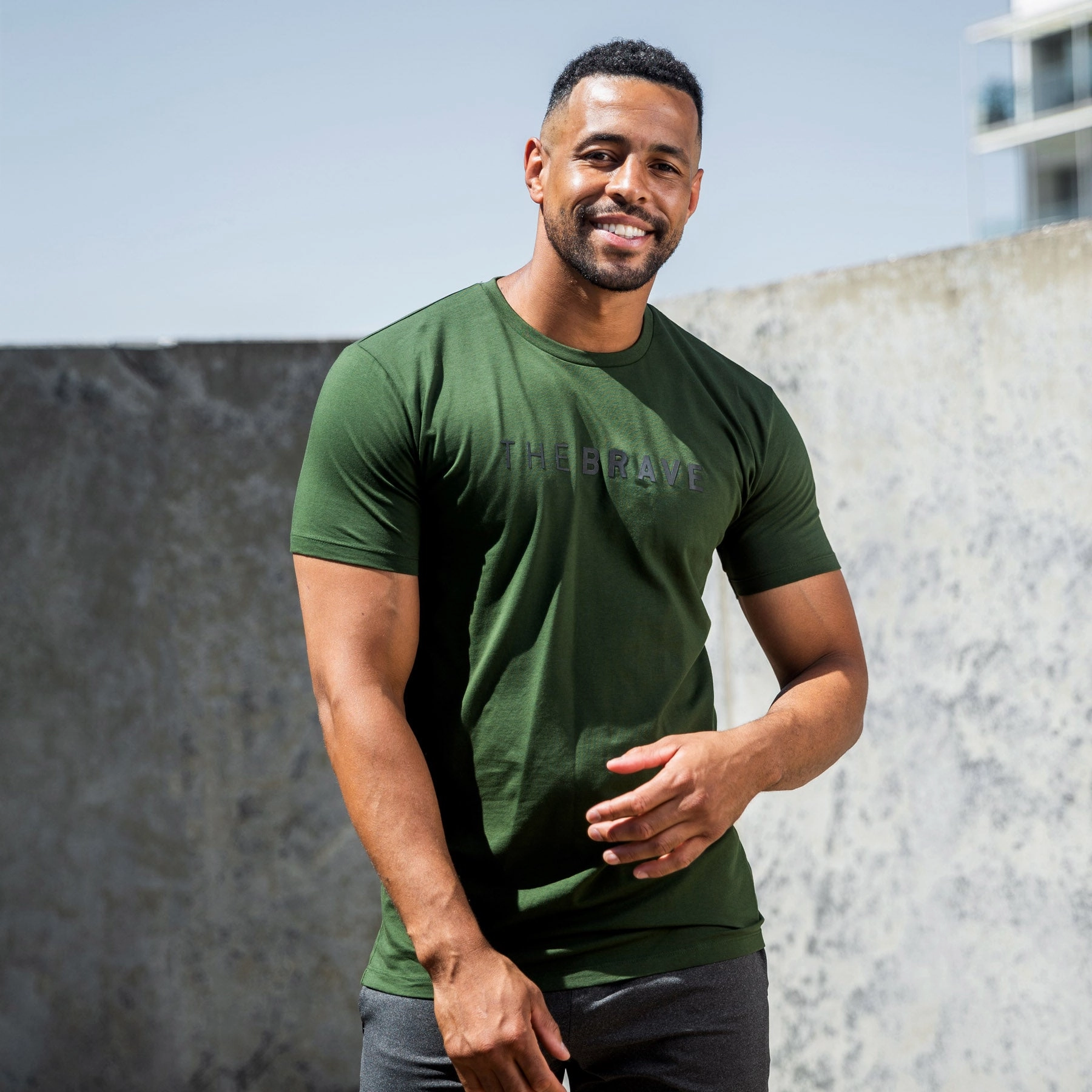The Brave - Men's Signature T-Shirt - DARK OLIVE