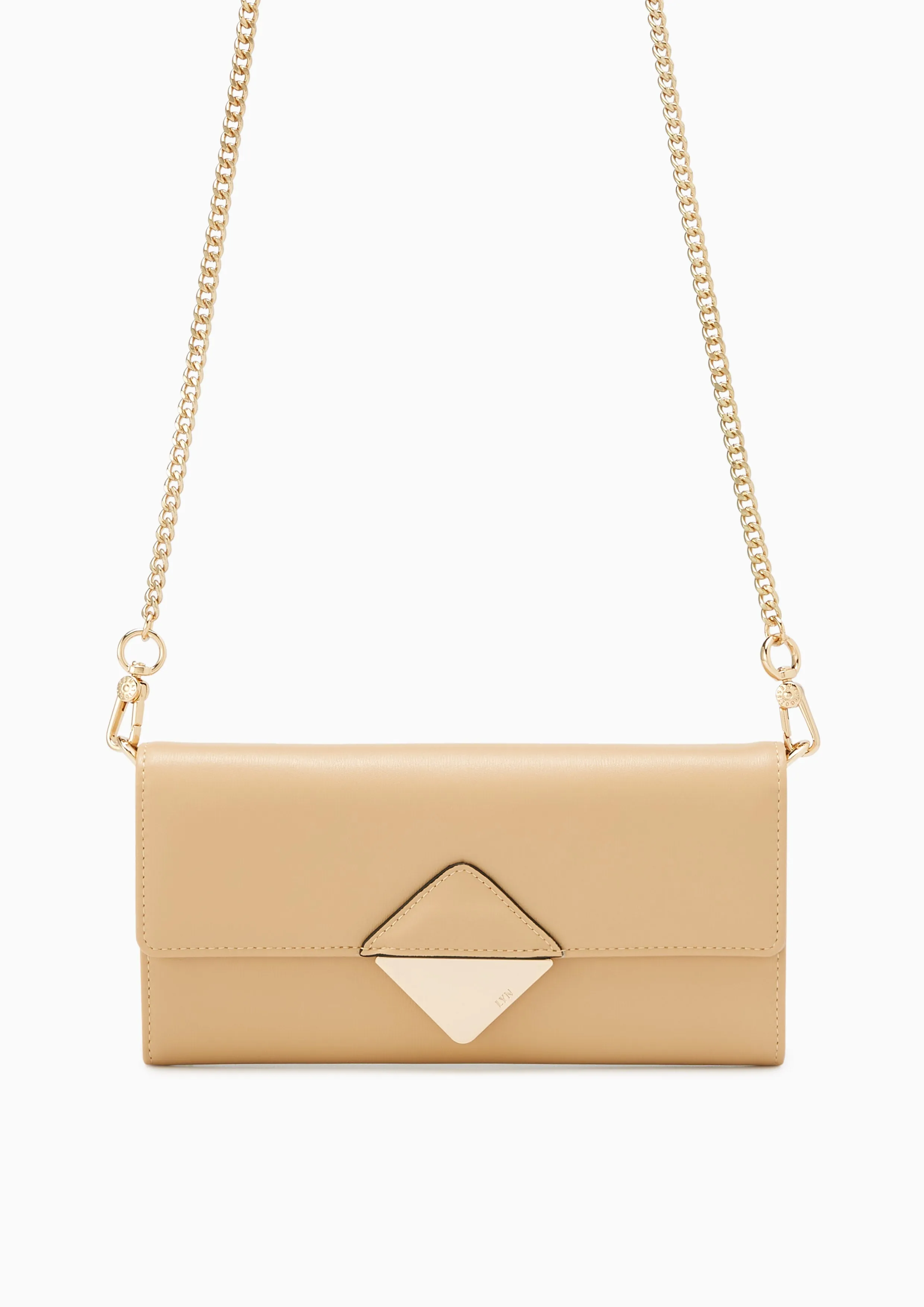 Trangle Wallet On Chain  Beige