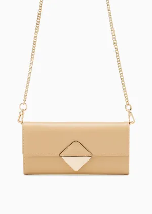 Trangle Wallet On Chain  Beige