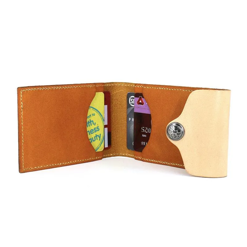 Unique Leather Mens Card Wallet Front Pocket Wallets Small Change Wallet for Men
