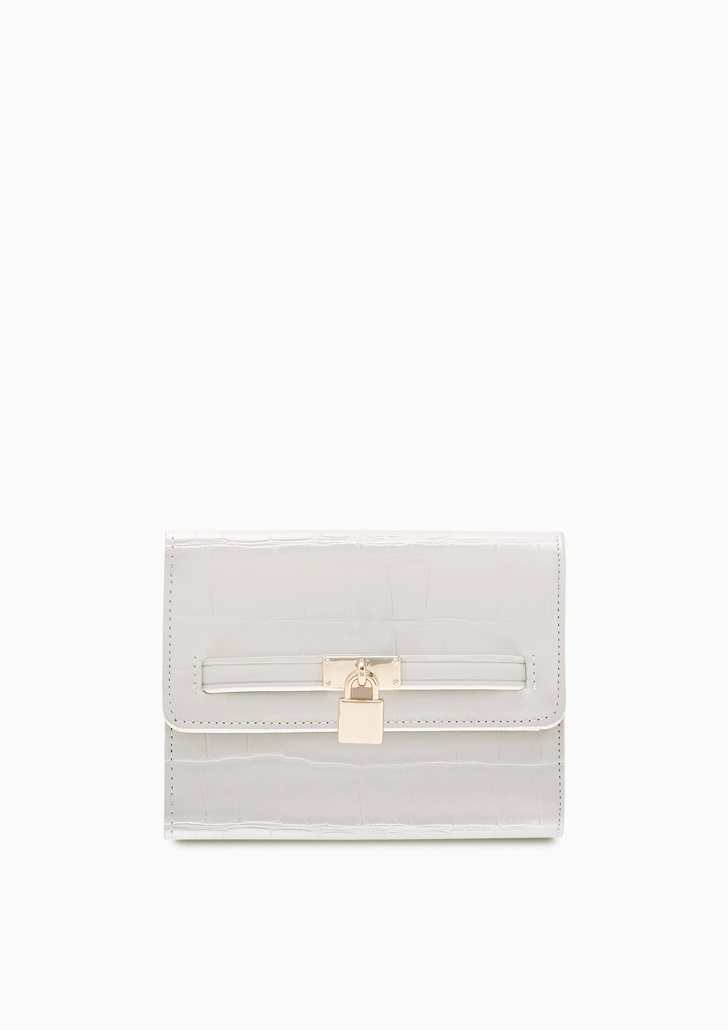 Venus Croco Short Wallet Light Grey