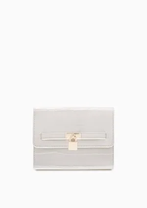 Venus Croco Short Wallet Light Grey