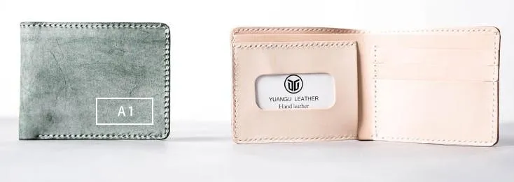 Vintage Bifold Leather Men Small Wallet billfold Wallet for Men