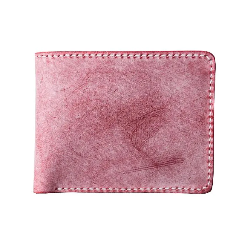 Vintage Bifold Leather Men Small Wallet billfold Wallet for Men
