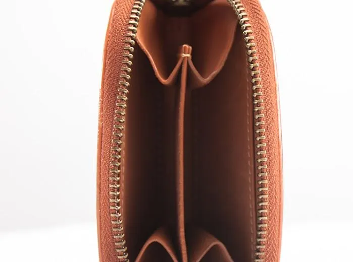 Vintage Leather Mens Small Wallet Zipper Card billfold Coin Wallet for Men