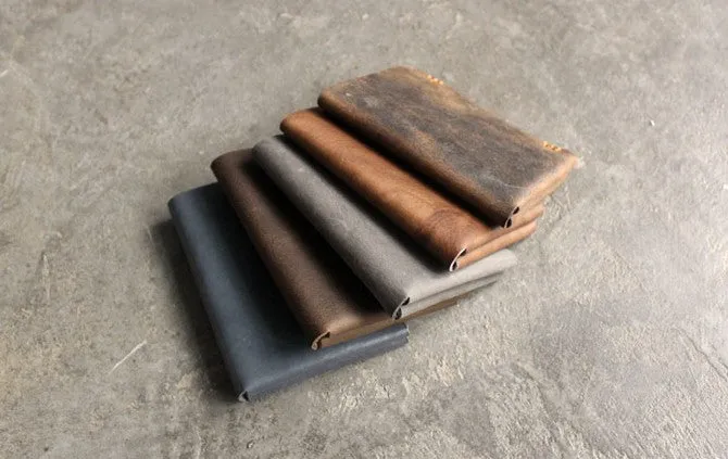 Vintage LEATHER Womens Small Wallet Bifold Leather billfold Wallet FOR Women