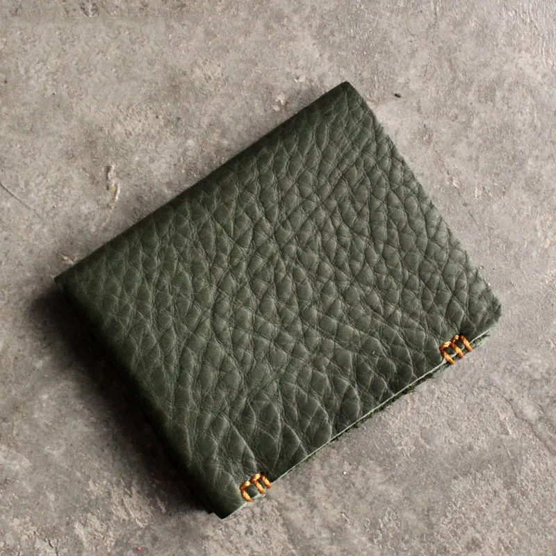 Vintage LEATHER Womens Small Wallet Bifold Leather billfold Wallet FOR Women