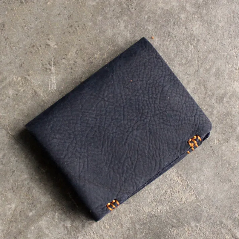 Vintage LEATHER Womens Small Wallet Bifold Leather billfold Wallet FOR Women