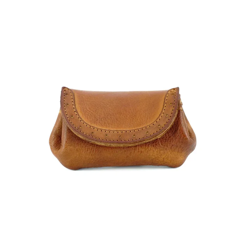 Vintage Women Coffee Leather Billfold Wallet Lace Coin Wallet Change Wallet For Women