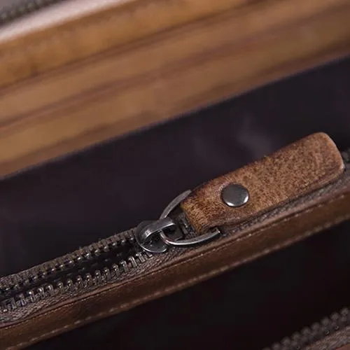 Vintage Womens Black Leather Long Wallet Clutch Brown Zipper Long Woven Wallet Purses for Ladies