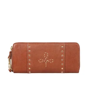 WILD ROSE W2 DOUBLE ZIP AROUND WALLET