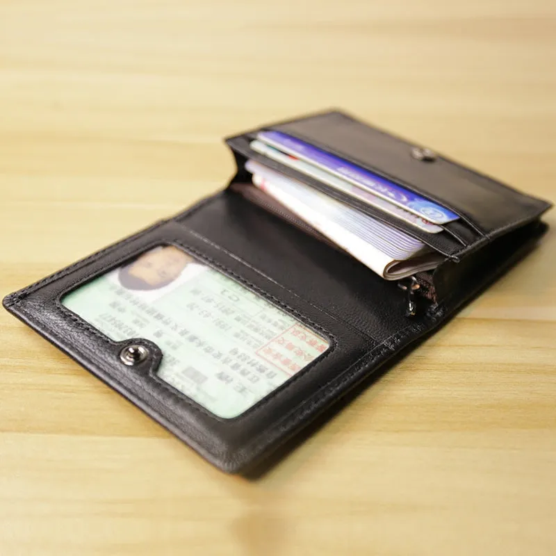 Women Black Braided Leather Billfold Wallet Small Wallets Bifold Wallets For Women