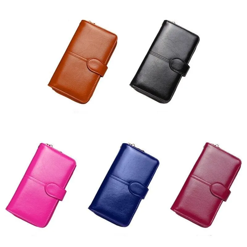 Women Leather Clutch Wallet
