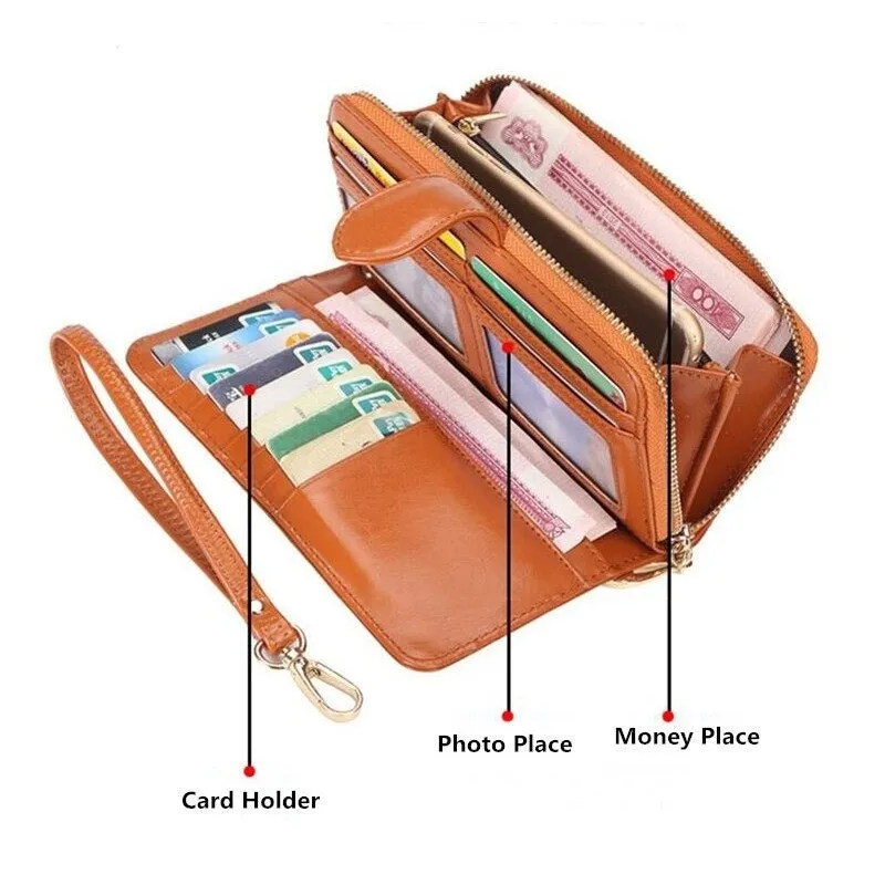 Women Leather Clutch Wallet