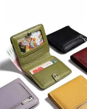 Women's Billfold Leather Billfolds for Women Women's Short Wallet Women's Small Wallet