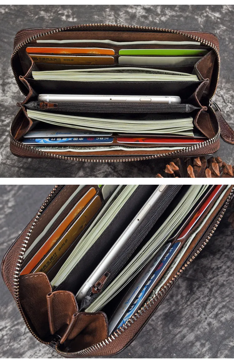 Womens Peony Flower Leather Wristlet Wallet Zip Around Wallets Floral Ladies Zipper Clutch Wallet for Women