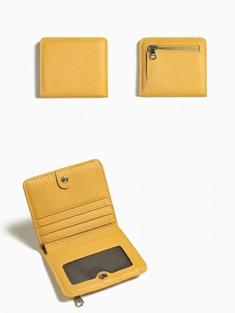 Women's Small Wallet Women's Billfold Red Leather Billfolds for Women Women's Short Wallet